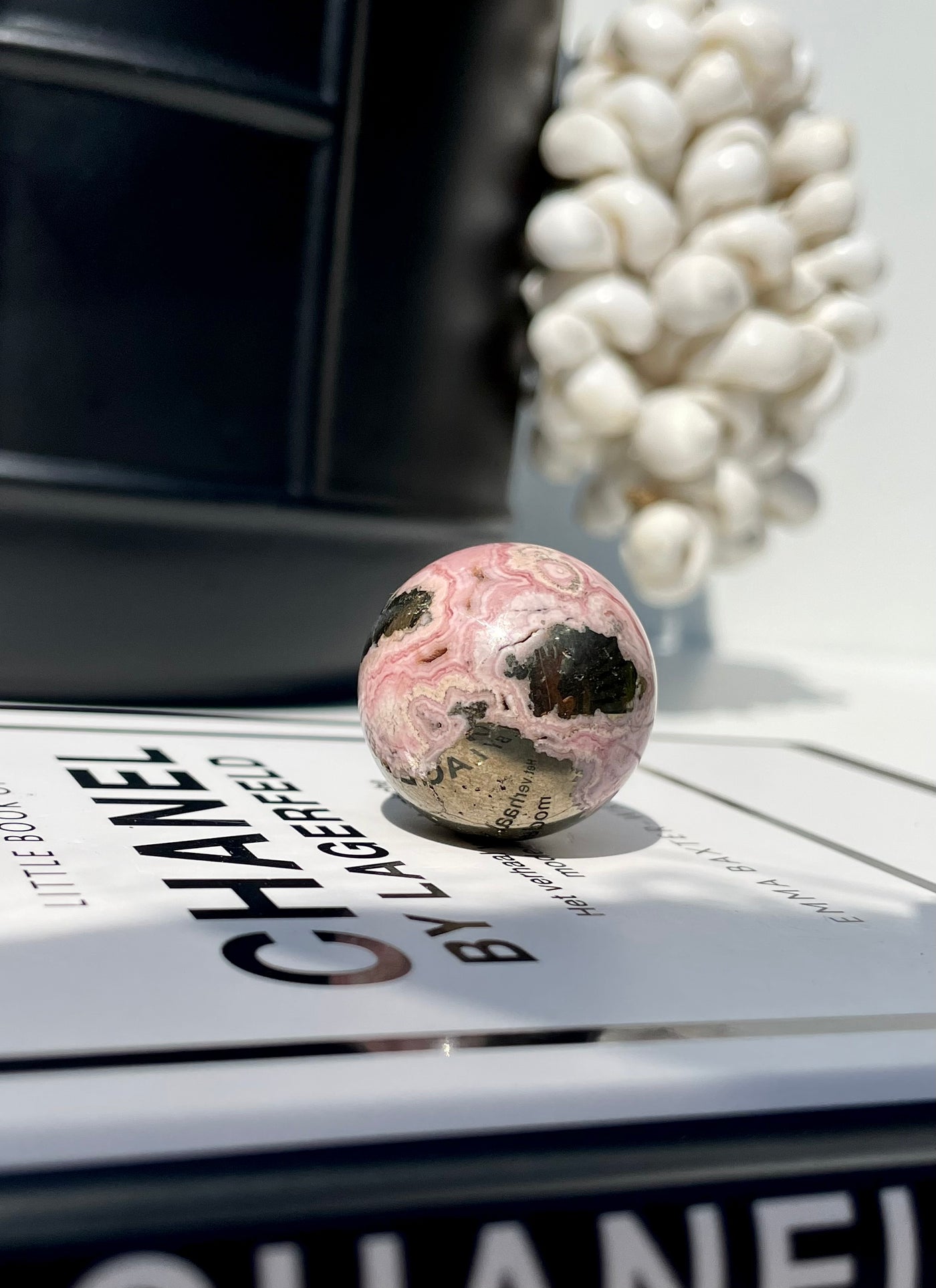 Rhodochrosite X Pyrite Sphere